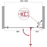 Душевая дверь 100 см BELBAGNO KRAFT KRAFT-B-12-60/40-C-Cr-R