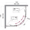 Душевой уголок 100x100 см BELBAGNO UNO UNO-195-R-2-100-C-Cr
