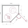 Душевой уголок BELBAGNO UNO-195-P-1-80-C-Cr