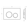 Кнопка смыва BELBAGNO BB-03C-BL белый глянец