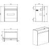 Тумба Stucco Cemento 45,4 см BELBAGNO PIETRA PIETRA MINI-460-1A-SO-SCM-R