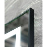 Зеркало BELBAGNO SPC-KRAFT-600-800-LED-TCH-WARM-NERO в алюминиевой раме со встроенным светильником, сенсорным выключателем и подогревом, 600x32x800